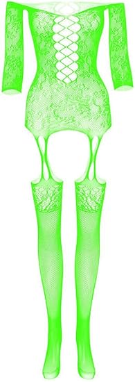 Xiusemy Women Full Body Fishnet Bodysuits Sexy Babydoll One Piece Body Top Stockings Lingerie Set Mesh Tights Nightwear