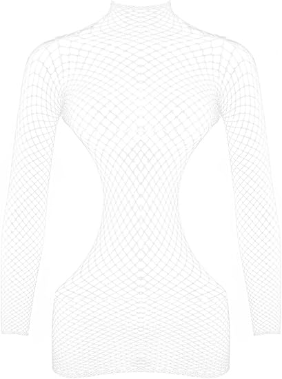 XIUSEMY Womens Lingerie Fishnet Dress Mesh Bodysuit See Through Beachwear