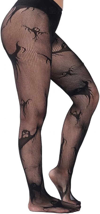 XIUSEMY Fishnet Stockings for Women Sexy Tights Lace Pantyhose Patterned Leggings Black Plus Size