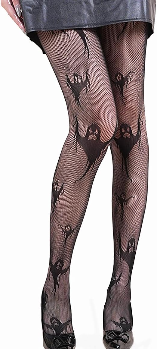 XIUSEMY Fishnet Stockings for Women Sexy Tights Lace Pantyhose Patterned Leggings Black Plus Size