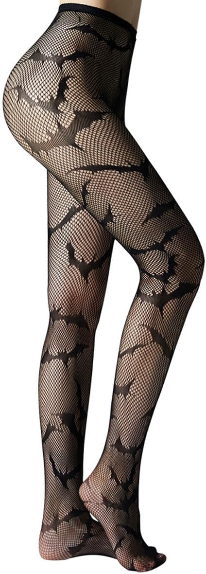 XIUSEMY Fishnet Stockings for Women Sexy Tights Lace Pantyhose Patterned Leggings Black Plus Size