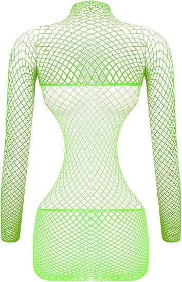 XIUSEMY Womens Lingerie Fishnet Dress Mesh Bodysuit See Through Beachwear