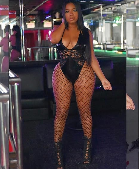 XIUSEMY Women Sexy Tights Fishnet Stockings Patterned Leggings Thigh-High Black Socks Lace Pantyhose