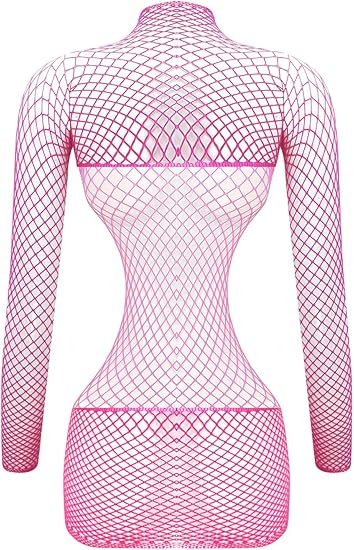 XIUSEMY Womens Lingerie Fishnet Dress Mesh Bodysuit See Through Beachwear
