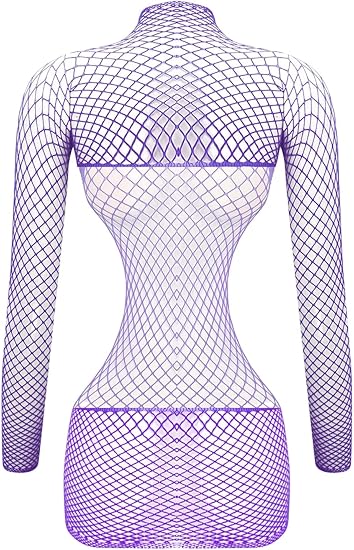 XIUSEMY Womens Lingerie Fishnet Dress Mesh Bodysuit See Through Beachwear
