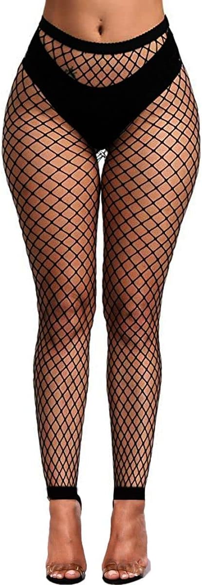 XIUSEMY Womens Fishnet Tights Sexy Stockings Black Stripe Pantyhose Leggings Lingerie