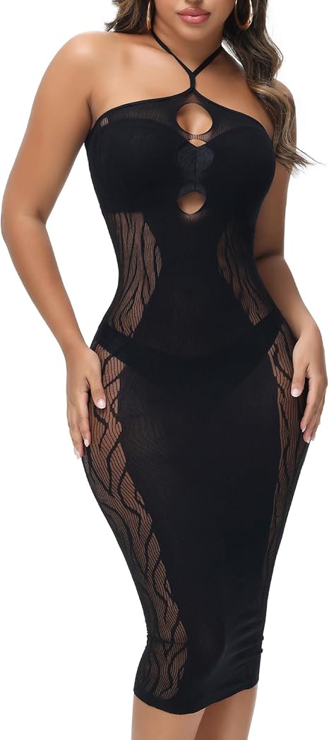 Xiusemy Womens Sexy Lingerie Dress Babydoll Bodycon Dress Teddy Chemise Nightwear